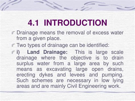 advantages of drainage system