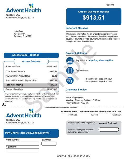 advent health pay my bill