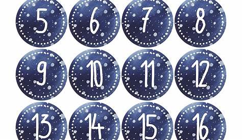 DIY: Adventskalender-Zahlen-Vorlagen zum Ausdrucken | Adventkalender