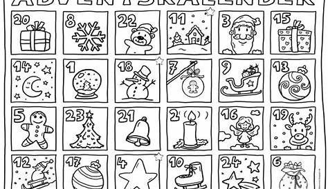 Advent calendar for coloring Again this year there will be an Advent
