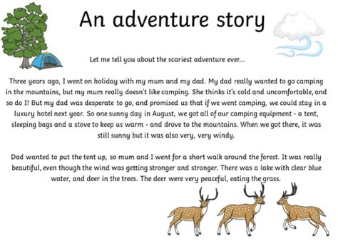 Y2 Story Writing Adventure Model/Example Text Example Texts
