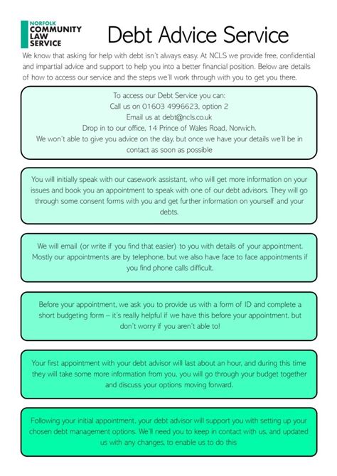 advice on debt problems