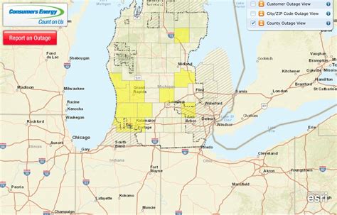 aep power outage map michigan