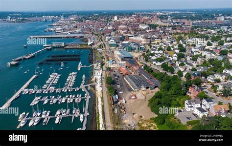 aerial view of portland maine