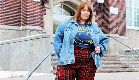 Aesthetic 90s Inspired Outfit Plaid Pants Outfit Blue Grunge Boogzel Apparel