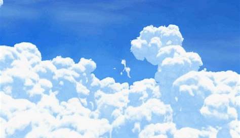 anime scenery clouds gif | WiffleGif