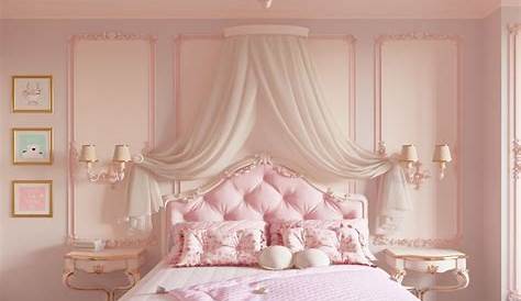 Cozy Aesthetic Pink Bedroom The alternating light and deep pink wall