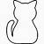 aesthetic cat outline