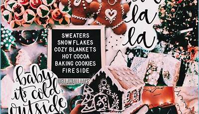 Aesthetic Christmas Wallpaper Words