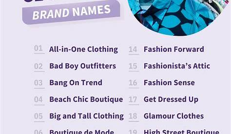 709+ Clothing Brand Names (The Best Ideas For 2022) Store names ideas