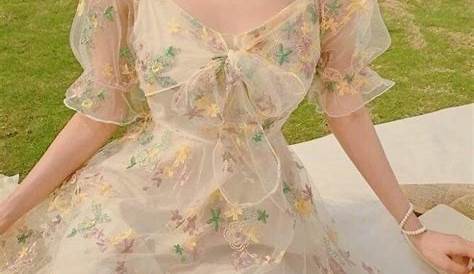 Aesthetic Cottagecore Clothing Vintage Dress,PL3247 Daisy dress, Cute