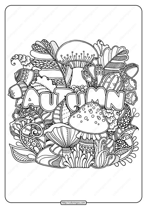 Aesthetic Fall Coloring Pages