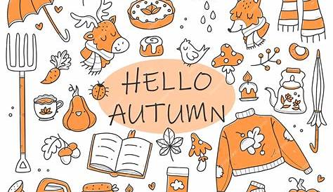 Premium Vector Hand drawn autumn doodle