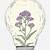 aesthetic flower in light bulb drawing