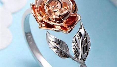 OKAJewelry Show Rhinstone Large Flower Rings Stretch Rose Flower Ring