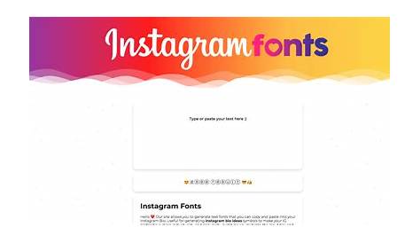 Aesthetic Fonts For Instagram Bio