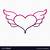 aesthetic heart symbol with wings