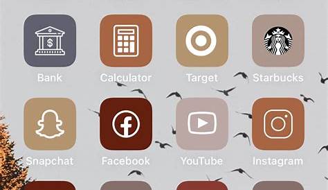 Vintage aesthetic app icons for ios 14 and minimalist social Etsy