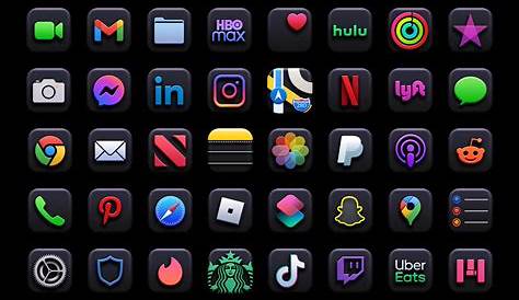 Purple Ios 14 Neon Aesthetic App Logos Markoyxiana