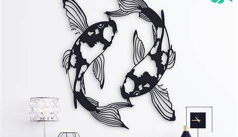 AMAZING KOI FISH 🐠 WALL DECOR DESIGN #design #shorts #koi #koifish