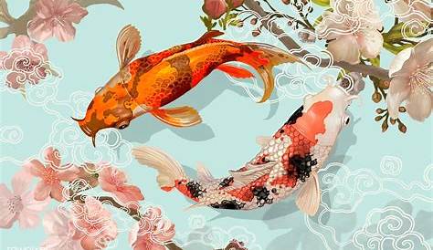 Aesthetic Desktop Wallpaper Koi Fish