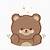 aesthetic korean bear stickers png