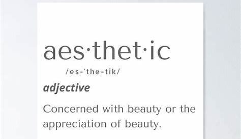 Aesthetic Definition In Your Own Words LOANGCR