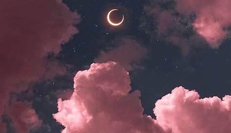 wallpaper sky, moon, cloud, pink HD Widescreen High Definition