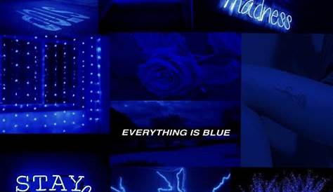 Navy Blue Photo Wall Collage Kit Blue Aesthetic Dark Blue Etsy