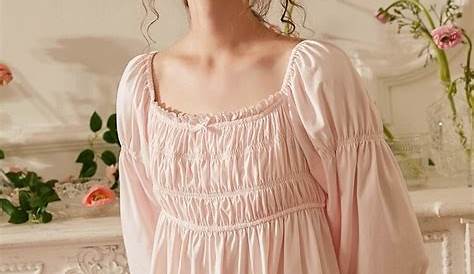 Sweet Lace Cotton Nightgowns for Women Aesthetic Elegant Princess Night