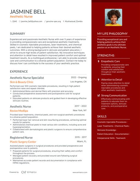 Aesthetic Nurse Practitioner Resume Example Ideal Image
