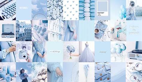 Ocean Blues Wall Collage Kit in 2021 | Cute blue wallpaper, Wall