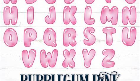 Candy glossy font design colorful pink abc Vector Image