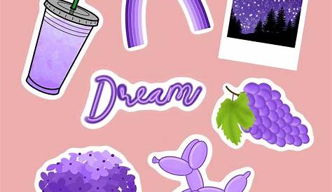 free printable purple aesthetic stickers png wallpaper aesthetic