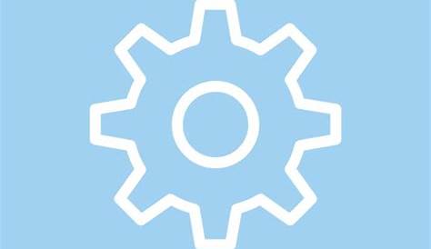 Flat Blue Settings Icon Royalty Free Vector Image