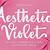 aesthetic violet font