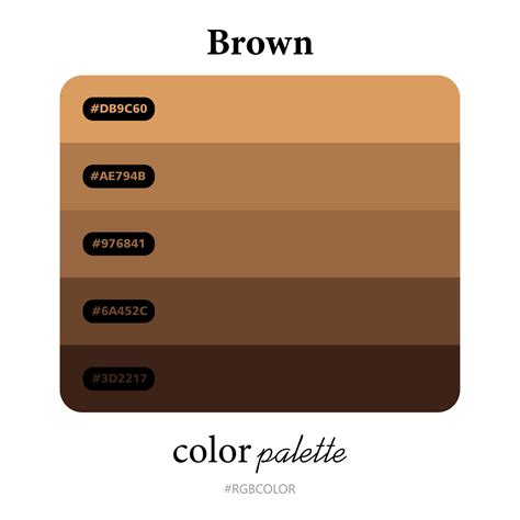 aesthetic brown color palette code
