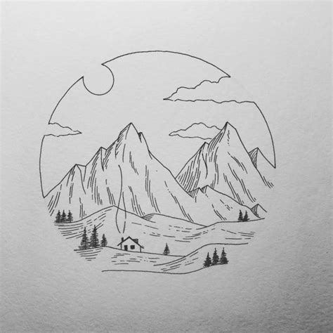 Aesthetic Drawing Landscape