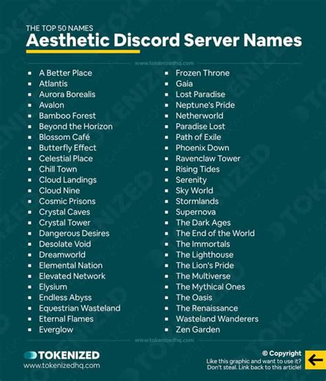aesthetic names for discord