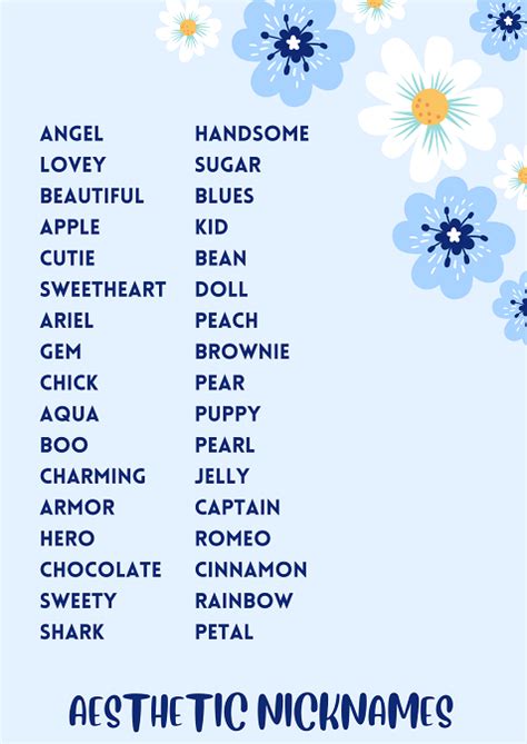 aesthetic nicknames for bf