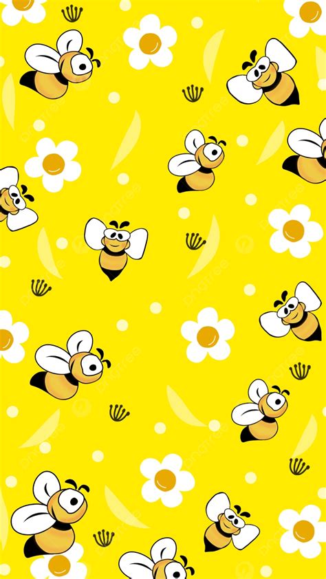 Aesthetic Yellow Bee Background