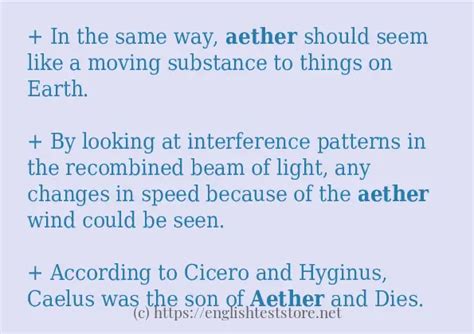  82 Popular Aether Examples Sentences For New Style