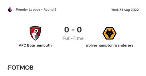 afc bournemouth vs wolverhampton stats