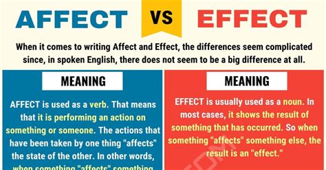 affect effect difference