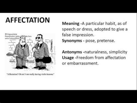affectation synonym