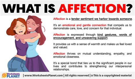 affection meaning in love with example