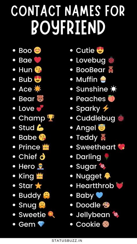 affectionate pet names for boyfriend
