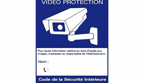 Panneau de securité video surveillance bleu SignaPrint