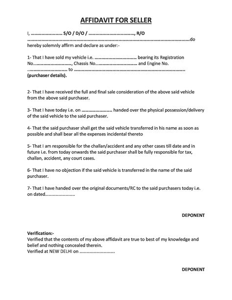 affidavit for sale of vehicle pdf