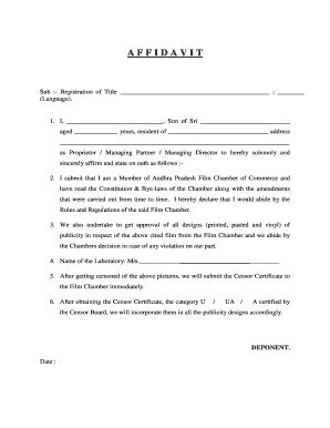 affidavit meaning in telugu